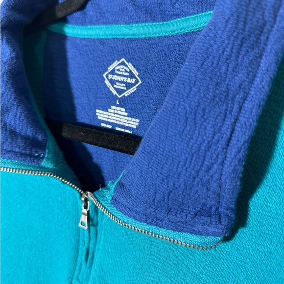 Vintage Turquoise 1/4 Zip St. John’s Bay Large - Picture 2 of 3